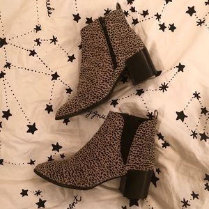 Speckled Leopard Ankle Boots